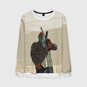 Мужской свитшот 3D с принтом GTA San Andreas - GSF #1 в Ухте, 100% полиэстер с мягким внутренним слоем | круглый вырез горловины, мягкая резинка на манжетах и поясе, свободная посадка по фигуре | carl johnson | grand theft auto | grand theft auto san andreas | gta | los santos | rockstar games | sa | san andreas | гта | гта са | сан андреас