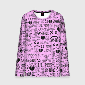 Мужской лонгслив 3D с принтом LIL PEEP LOGOBOMBING в Ухте, 100% полиэстер | длинные рукава, круглый вырез горловины, полуприлегающий силуэт | awful things | hell boy | lil peep | lil prince | клауд | клауд рэп | лил пип | пееп. | пост эмо | реп | репер | рэп | рэпер | трэп | хип хоп | эмо трэп
