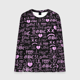 Мужской лонгслив 3D с принтом LIL PEEP LOGOBOMBING в Ухте, 100% полиэстер | длинные рукава, круглый вырез горловины, полуприлегающий силуэт | awful things | hell boy | lil peep | lil prince | клауд | клауд рэп | лил пип | пееп. | пост эмо | реп | репер | рэп | рэпер | трэп | хип хоп | эмо трэп