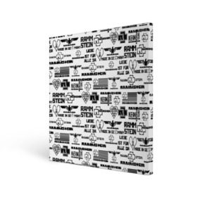 Холст квадратный с принтом RAMMSTEIN в Ухте, 100% ПВХ |  | metallica | rammstein | rock | металл | музыка | раммштайн | рок