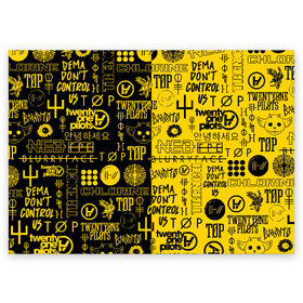 Поздравительная открытка с принтом TWENTY ONE PILOTS в Ухте, 100% бумага | плотность бумаги 280 г/м2, матовая, на обратной стороне линовка и место для марки
 | 21 pilots | 21p | bandito | blurryface | chlorine | joshua | ned | top | trench | twenty one pilots | tyler | бандито | нэд | тренч