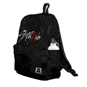 Рюкзак 3D с принтом STRAY KIDS в Ухте, 100% полиэстер | лямки с регулируемой длиной, сверху петелька, чтобы рюкзак можно было повесить на вешалку. Основное отделение закрывается на молнию, как и внешний карман. Внутри два дополнительных кармана, один из которых закрывается на молнию. По бокам два дополнительных кармашка | skz | stray kids | бан чан | ли ноу | скз | стрей кидс | сынмин | уджин | феликс | хан | хёджин | чанбин