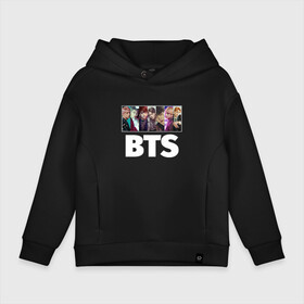 Детское худи Oversize хлопок с принтом BTS в Ухте, френч-терри — 70% хлопок, 30% полиэстер. Мягкий теплый начес внутри —100% хлопок | боковые карманы, эластичные манжеты и нижняя кромка, капюшон на магнитной кнопке | army | bangtan boys | beyond the scene | bts | k pop | kpop | love yourself | бтс | к поп