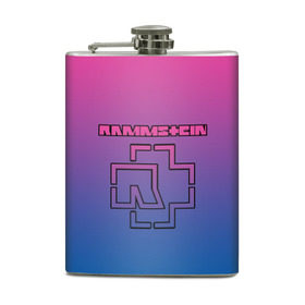 Фляга с принтом RAMMSTEIN в Ухте, металлический корпус | емкость 0,22 л, размер 125 х 94 мм. Виниловая наклейка запечатывается полностью | Тематика изображения на принте: lindemann | rammstein | рамштайн | тилль линдеманн