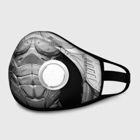 Маска из неопрена с принтом Crysis Экзоскелет в Ухте, неопрен 100% | Форма огибающая нос. Резинки для ушей с дополнительной резинкой на затылке. Клапан для выдоха для активного дыхания при занятиях спортом. Эластичный материал маски и окантовки для лучшего растяжения и прилегания маски.  | crysis | style | бронь | броня | внешность | доспехи | костюм | крайзис | крайсис | кризис | крисис | мышцы | облик | пресс | робот | скин | тело | титан | торс | экзоскелет