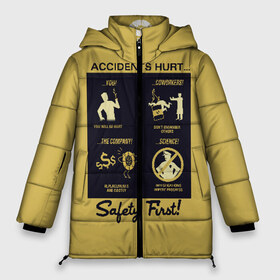 Женская зимняя куртка 3D с принтом APERTURE lab в Ухте, верх — 100% полиэстер; подкладка — 100% полиэстер; утеплитель — 100% полиэстер | длина ниже бедра, силуэт Оверсайз. Есть воротник-стойка, отстегивающийся капюшон и ветрозащитная планка. 

Боковые карманы с листочкой на кнопках и внутренний карман на молнии | aperture | aperture science innovators | game | portal | portal 2