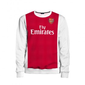 Детский свитшот 3D с принтом Arsenal home 19-20 в Ухте, 100% полиэстер | свободная посадка, прямой крой, мягкая тканевая резинка на рукавах и понизу свитшота | arsenal | aubameyang | champions league | england | англия | арсенал | лига чемпионов | лондон | обамеянг | премьер лига
