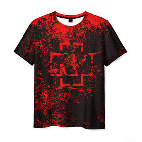 Мужская футболка 3D с принтом RAMMSTEIN в Ухте, 100% полиэфир | прямой крой, круглый вырез горловины, длина до линии бедер | rammstein | рамштайн