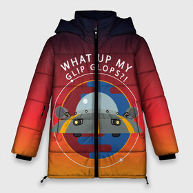 Женская зимняя куртка 3D с принтом What up my glip glops?! в Ухте, верх — 100% полиэстер; подкладка — 100% полиэстер; утеплитель — 100% полиэстер | длина ниже бедра, силуэт Оверсайз. Есть воротник-стойка, отстегивающийся капюшон и ветрозащитная планка. 

Боковые карманы с листочкой на кнопках и внутренний карман на молнии | c 137 | morty | morty smith | portal | rick | rick and morty | rick sanchez | sanchez | smith | морти | морти смит | портал | рик | рик и морти | рик санчез | санчез | смит