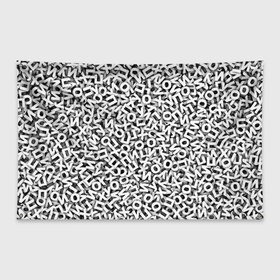 Флаг-баннер с принтом буквы ЙУХОП в Ухте, 100% полиэстер | размер 67 х 109 см, плотность ткани — 95 г/м2; по краям флага есть четыре люверса для крепления | алфавит | белый | буквы | паттрен | слово | узор