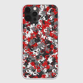 Чехол для iPhone 12 Pro Max с принтом Камуфляж с буквами F C S M в Ухте, Силикон |  | fcsm | белый. | камуфляж | красный | милитари | москва | мясо | паттерн | спартак