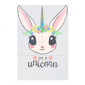 Магнитный плакат 2Х3 с принтом I`m a Unicorn в Ухте, Полимерный материал с магнитным слоем | 6 деталей размером 9*9 см | unicorn | единорог | зайчик | зая | красиво | кролик | кроля | милашество | мило | на день рождения | подарок | радуга