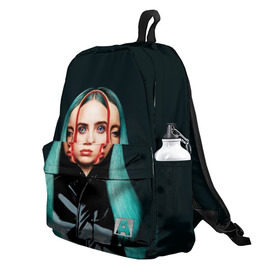 Рюкзак 3D с принтом BILLIE EILISH в Ухте, 100% полиэстер | лямки с регулируемой длиной, сверху петелька, чтобы рюкзак можно было повесить на вешалку. Основное отделение закрывается на молнию, как и внешний карман. Внутри два дополнительных кармана, один из которых закрывается на молнию. По бокам два дополнительных кармашка | ayelish | bad guy | bellyache | bilie eilish | bilie elish | billie | billie eilish | eilish | electronic | elish | music | били айлиш | билли айлиш | эйлиш | элиш