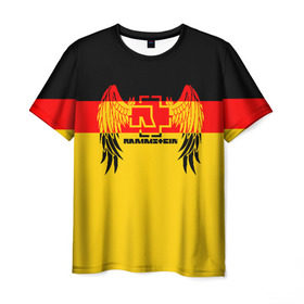 Мужская футболка 3D с принтом RAMMSTEIN в Ухте, 100% полиэфир | прямой крой, круглый вырез горловины, длина до линии бедер | rammstein | рамштайн