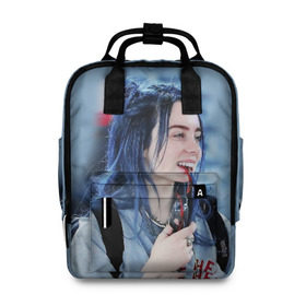 Женский рюкзак 3D BILLIE EILISH: в Ухте, 100% полиэстер | лямки с регулируемой длиной, сверху ручки, чтобы рюкзак нести как сумку. Основное отделение закрывается на молнию, как и внешний карман. Внутри два дополнительных кармана, один из которых закрывается на молнию. По бокам два дополнительных кармашка, куда поместится маленькая бутылочка
 | ayelish | bad guy | bellyache | bilie eilish | bilie elish | billie | billie eilish | eilish | electronic | elish | music | били айлиш | билли айлиш | эйлиш | элиш