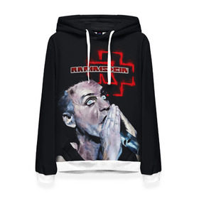 Женская толстовка 3D с принтом Rammstein в Ухте, 100% полиэстер  | двухслойный капюшон со шнурком для регулировки, мягкие манжеты на рукавах и по низу толстовки, спереди карман-кенгуру с мягким внутренним слоем. | amerika | art | germany | logo | rammstein | rock | till lindemann | арт | германия | группа | логотип | музыка | немецкая группа | немцы | песня | раммштайн | рамштайн | рок