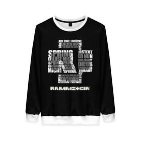 Женский свитшот 3D с принтом Rammstein в Ухте, 100% полиэстер с мягким внутренним слоем | круглый вырез горловины, мягкая резинка на манжетах и поясе, свободная посадка по фигуре | amerika | art | germany | logo | rammstein | rock | till lindemann | арт | германия | группа | логотип | музыка | немецкая группа | немцы | песня | раммштайн | рамштайн | рок