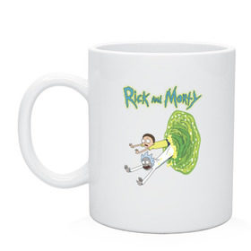 Кружка с принтом Rick and Morty portal в Ухте, керамика | объем — 330 мл, диаметр — 80 мм. Принт наносится на бока кружки, можно сделать два разных изображения | Тематика изображения на принте: morty | morty smith | portal | rick | rick and morty | rick sanchez | sanchez | smith | морти | морти смит | портал | рик | рик и морти | рик санчез | санчез | смит