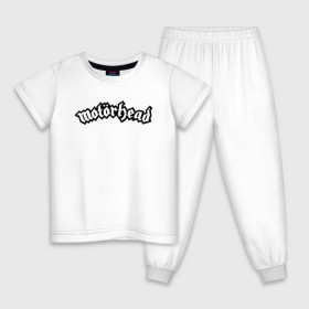 Детская пижама хлопок с принтом MOTORHEAD в Ухте, 100% хлопок |  брюки и футболка прямого кроя, без карманов, на брюках мягкая резинка на поясе и по низу штанин
 | england | motorhead | моторхед