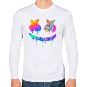 Мужской лонгслив хлопок с принтом MARSHMELLO MELT в Ухте, 100% хлопок |  | Тематика изображения на принте: america | dj | marshmello | melt | usa | америка | маршмелло