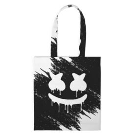 Сумка 3D повседневная с принтом MARSHMELLO MELT в Ухте, 100% полиэстер | Плотность: 200 г/м2; Размер: 34×35 см; Высота лямок: 30 см | america | dj | marshmello | usa | америка | брызги | краски | маршмелло