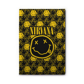 Обложка для автодокументов NIRVANA: в Ухте, натуральная кожа |  размер 19,9*13 см; внутри 4 больших “конверта” для документов и один маленький отдел — туда идеально встанут права | nirvana | smile | курт кобейн | нирвана | смайл