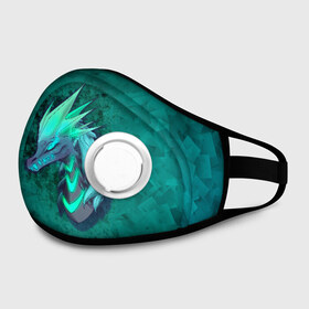 Маска из неопрена с принтом Dota 2 (Winter Wyvern) в Ухте, неопрен 100% | Форма огибающая нос. Резинки для ушей с дополнительной резинкой на затылке. Клапан для выдоха для активного дыхания при занятиях спортом. Эластичный материал маски и окантовки для лучшего растяжения и прилегания маски.  | dota | dota 2 | winter wyvern | игра | персонаж