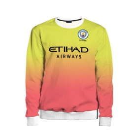 Детский свитшот 3D с принтом Manchester City third 19-20 в Ухте, 100% полиэстер | свободная посадка, прямой крой, мягкая тканевая резинка на рукавах и понизу свитшота | aguero | champions | england | manchester city | англия | лига чемпионов | манчестер сити