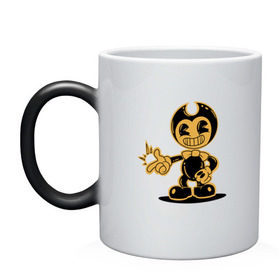 Кружка хамелеон с принтом Bendy And The Ink Machine (45) в Ухте, керамика | меняет цвет при нагревании, емкость 330 мл | bendy | bendy and the ink machine | devil | game | horror | ink | mask | бенди | бенди и чернильная машина | краска | чернила