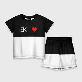 Детский костюм с шортами 3D с принтом ЕГОР КРИД (Сердце) в Ухте,  |  | black | egor | hip | hop | inc | kreed | logo | pop | rap | star | team | алых | грехи | егор | знают | крид | лого | миллион | настроения | они | поп | роз | рэп | самая | символ | хип | холостяк | хоп | цвет | черный | что