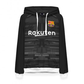 Женская толстовка 3D с принтом Barcelona away gk 19-20 в Ухте, 100% полиэстер  | двухслойный капюшон со шнурком для регулировки, мягкие манжеты на рукавах и по низу толстовки, спереди карман-кенгуру с мягким внутренним слоем. | Тематика изображения на принте: barcelona | champions league | spain | ter stegen | барселона | испания | лига чемпионов | тер штеген