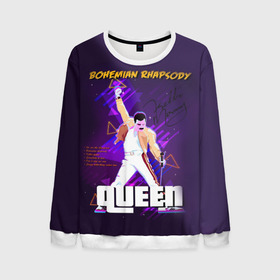 Мужской свитшот 3D с принтом Queen в Ухте, 100% полиэстер с мягким внутренним слоем | круглый вырез горловины, мягкая резинка на манжетах и поясе, свободная посадка по фигуре | bohemian | brian | freddie | john | mercury | must go on | queen | rhapsody | roger | taylor | the miracle | the show | богемская | рапсодия | роджер тейлор | фредди меркьюри