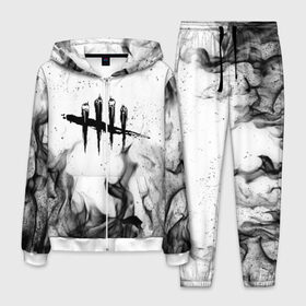 Мужской костюм 3D с принтом DEAD BY DAYLIGHT в Ухте, 100% полиэстер | Манжеты и пояс оформлены тканевой резинкой, двухслойный капюшон со шнурком для регулировки, карманы спереди | dbd | dead by daylight | survival horror | дбд | мертвы к рассвету