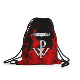 Рюкзак-мешок 3D с принтом POWERWOLF в Ухте, 100% полиэстер | плотность ткани — 200 г/м2, размер — 35 х 45 см; лямки — толстые шнурки, застежка на шнуровке, без карманов и подкладки | powerwolf | wolf | метал | пауэр метал. | повервольф | поверфульф | рок | хэви металб