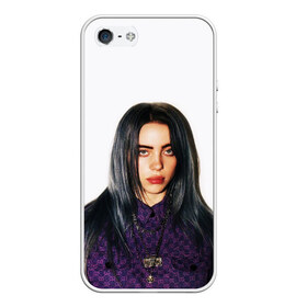 Чехол для iPhone 5/5S матовый с принтом BILLIE EILISH в Ухте, Силикон | Область печати: задняя сторона чехла, без боковых панелей | ayelish | bad guy | bellyache | bilie eilish | bilie elish | billie | billie eilish | eilish | electronic | elish | music | били айлиш | билли айлиш | эйлиш | элиш