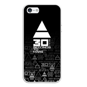 Чехол для iPhone 5/5S матовый с принтом 30 SECONDS TO MARS в Ухте, Силикон | Область печати: задняя сторона чехла, без боковых панелей | 30 seconds to mars | 30 секунд до марса | jared leto | music | rock | thirty seconds to mars | джаред лето | музыка | рок