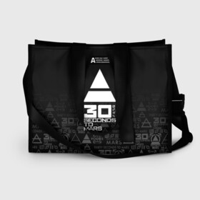 Сумка-шоппер 3D с принтом 30 SECONDS TO MARS в Ухте, 100% полиэстер | застегивается на металлическую кнопку; внутренний карман застегивается на молнию. Стенки укреплены специальным мягким материалом, чтобы защитить содержимое от несильных ударов
 | 30 seconds to mars | 30 секунд до марса | jared leto | music | rock | thirty seconds to mars | джаред лето | музыка | рок