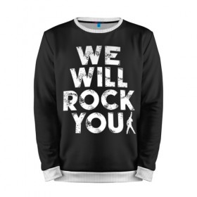 Мужской свитшот 3D с принтом We Will Rock You в Ухте, 100% полиэстер с мягким внутренним слоем | круглый вырез горловины, мягкая резинка на манжетах и поясе, свободная посадка по фигуре | bohemian | brian | freddie | john | mercury | must go on | queen | rhapsody | roger | taylor | the miracle | the show | богемская | рапсодия | роджер тейлор | фредди меркьюри