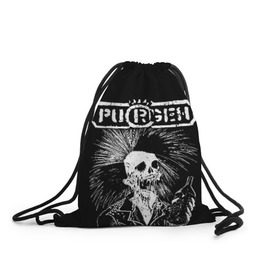 Рюкзак-мешок 3D с принтом Purgen в Ухте, 100% полиэстер | плотность ткани — 200 г/м2, размер — 35 х 45 см; лямки — толстые шнурки, застежка на шнуровке, без карманов и подкладки | Тематика изображения на принте: punks | purgen | панки | пурген