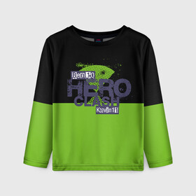 Детский лонгслив 3D с принтом Hero clash Ben10 в Ухте, 100% полиэстер | длинные рукава, круглый вырез горловины, полуприлегающий силуэт
 | ben ten | ben10 | go hero | hero time | kevin 11 | omnitrix | tennison | бен тен | бен10 | кевин 11 | омнитрикс | теннисон
