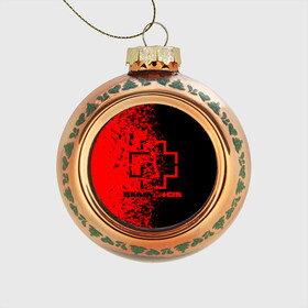 Стеклянный ёлочный шар с принтом Rammstein. в Ухте, Стекло | Диаметр: 80 мм | 3d | hard | logo | metal | music | rammstein | rock | геометрия | градиент | гранж | знак | иллюстрация | лого | метал | музыка | рамштайн | рок | символ | текстура