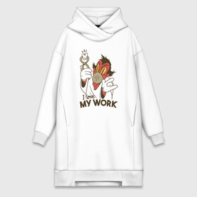 Платье-худи хлопок с принтом Я люблю свою Работу в Ухте,  |  | dentist | halloween | дантист | зуб | зубы | стоматолог | стоматология | хеллоуин | хэллоуин