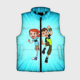 Женский жилет утепленный 3D с принтом Ben and Gwen в Ухте,  |  | ben ten | ben10 | go hero | gwen | hero time | kevin 11 | omnitrix | tennison | бен тен | бен10 | гвен | кевин 11 | омнитрикс | теннисон