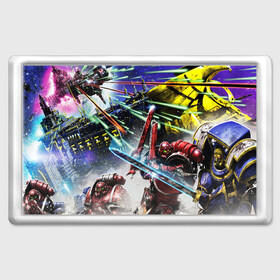 Магнит 45*70 с принтом WARHAMMER 40K в Ухте, Пластик | Размер: 78*52 мм; Размер печати: 70*45 | abaddon | armada | battlefleet gothic | black legion | warhammer 40k | абаддон | чёрный легион