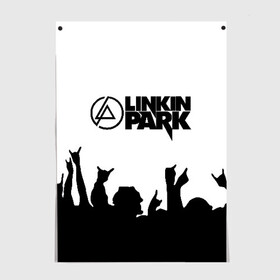 Постер с принтом LINKIN PARK | ЛИНКИН ПАРК в Ухте, 100% бумага
 | бумага, плотность 150 мг. Матовая, но за счет высокого коэффициента гладкости имеет небольшой блеск и дает на свету блики, но в отличии от глянцевой бумаги не покрыта лаком | chester bennington | linkin park | mike shinoda | линкин парк