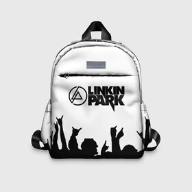 Детский рюкзак 3D с принтом LINKIN PARK | ЛИНКИН ПАРК в Ухте, 100% полиэстер | лямки с регулируемой длиной, сверху петелька, чтобы рюкзак можно было повесить на вешалку. Основное отделение закрывается на молнию, как и внешний карман. Внутри дополнительный карман. По бокам два дополнительных кармашка | Тематика изображения на принте: chester bennington | linkin park | mike shinoda | линкин парк