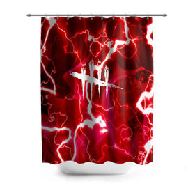 Штора 3D для ванной с принтом DEAD BY DAYLIGHT в Ухте, 100% полиэстер | плотность материала — 100 г/м2. Стандартный размер — 146 см х 180 см. По верхнему краю — пластиковые люверсы для креплений. В комплекте 10 пластиковых колец | dbd | dead by daylight | survival horror | дбд | мертвы к рассвету