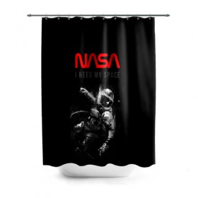 Штора 3D для ванной с принтом Nasa в Ухте, 100% полиэстер | плотность материала — 100 г/м2. Стандартный размер — 146 см х 180 см. По верхнему краю — пластиковые люверсы для креплений. В комплекте 10 пластиковых колец | nasa | space | наса | насса