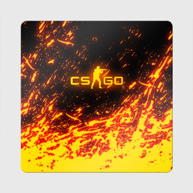 Магнит виниловый Квадрат с принтом CS GO FIRE | КС ГО ОГОНЬ в Ухте, полимерный материал с магнитным слоем | размер 9*9 см, закругленные углы | astralis | awp | counter strike | cs go | cs go global offensive | faze clan | hyper beast | team liquid | астралис | тим ликвид | фейз клан | хайпер бист