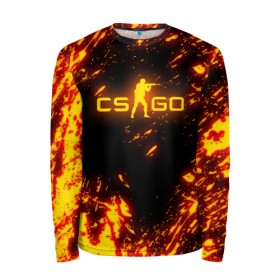 Мужской лонгслив 3D с принтом CS GO FIRE в Ухте, 100% полиэстер | длинные рукава, круглый вырез горловины, полуприлегающий силуэт | astralis | awp | counter strike | cs go | cs go global offensive | faze clan | hyper beast | team liquid | астралис | тим ликвид | фейз клан | хайпер бист